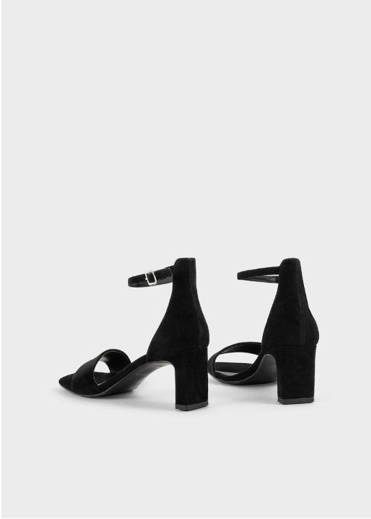 Luisa is the high-heeled sandals Black suede  - Vagabon shoes vagabon   