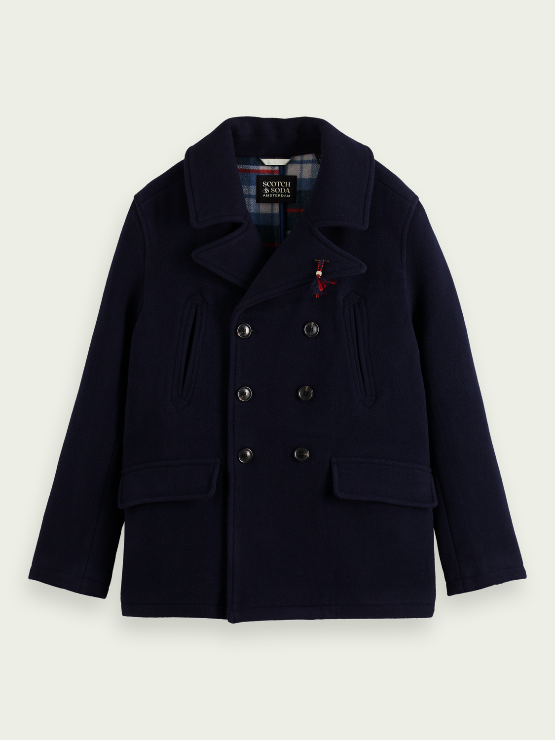 SCOTCH & SODA - Caban en laine mélangée contrecollée à double boutonnage