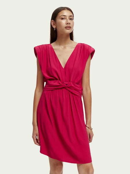 SCOTCH & SODA - Mini robe col V avec ceinture nouée