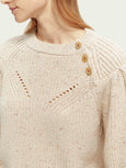 SCOTCH & SODA - Pull col rond boutonné aux épaules