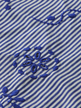 SCOTCH & SODA - Mini-robe brodée à fines rayures raglan