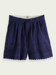 SCOTCH & SODA - Broderie anglaise organic cotton short