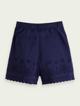 SCOTCH & SODA - Broderie anglaise organic cotton short