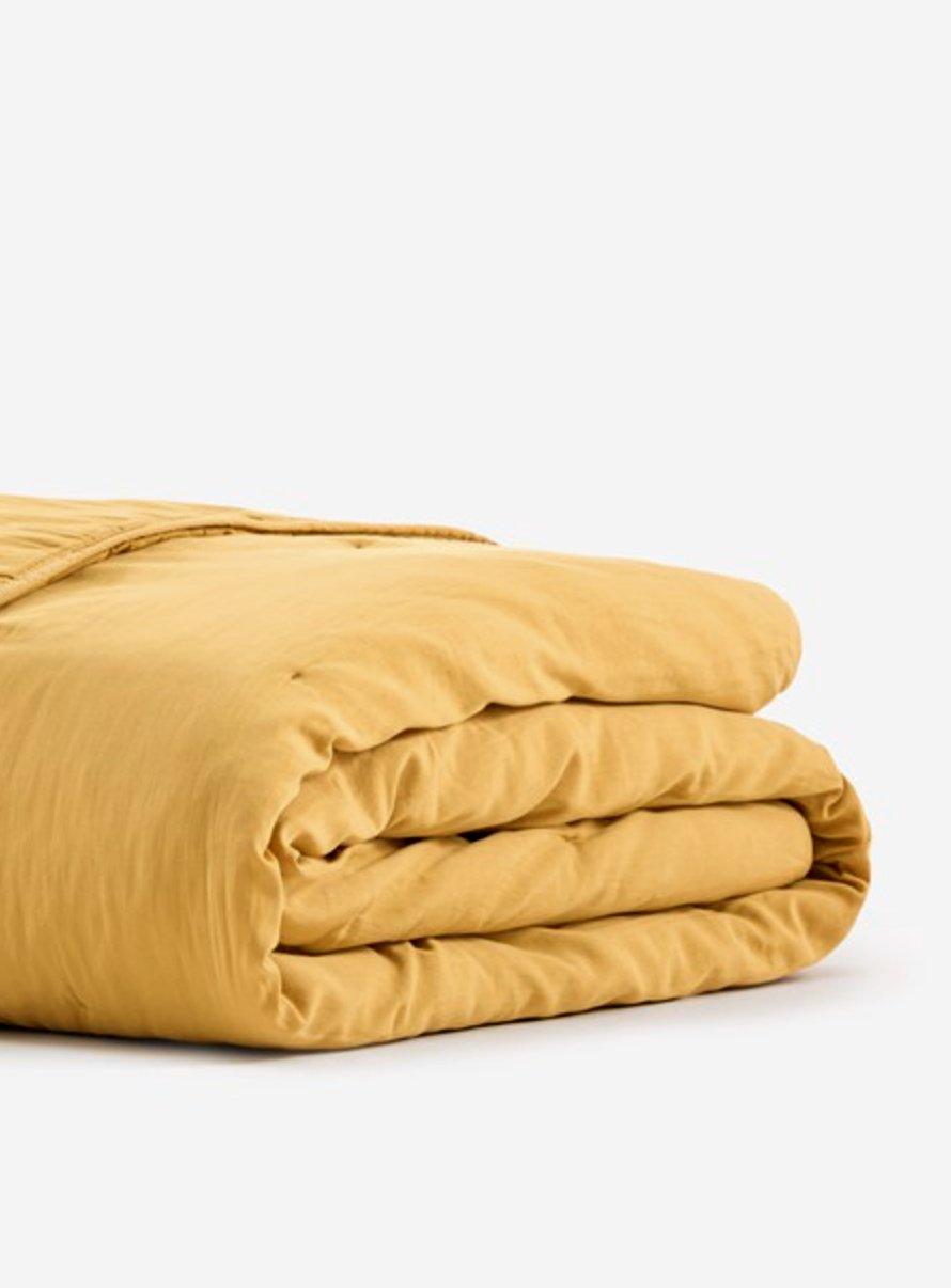 SMOOTH QUILT blanc living-bedding onesky Smooth Quilt Cover Curry In Stock 