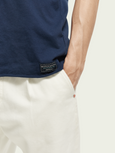 SCOTCH & SODA - T-shirt col rond en jersey bio à bords francs
