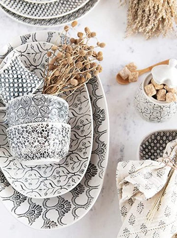 STONEWARE CREAMER & SUGAR Dining-Kitchenware Creative Coop