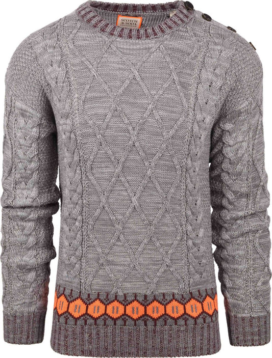 Sweater Melange Grey Apparel & Accessories Scotch & Soda   