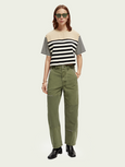 SCOTCH & SODA - T-shirt bio court coupe boxy à rayures