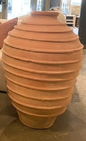 TERRACOTTA EXTRA LARGE VASES living-furniture Pepin Boho collab SIZE B: 36'' x 6''D top opening x 76 1/2''  