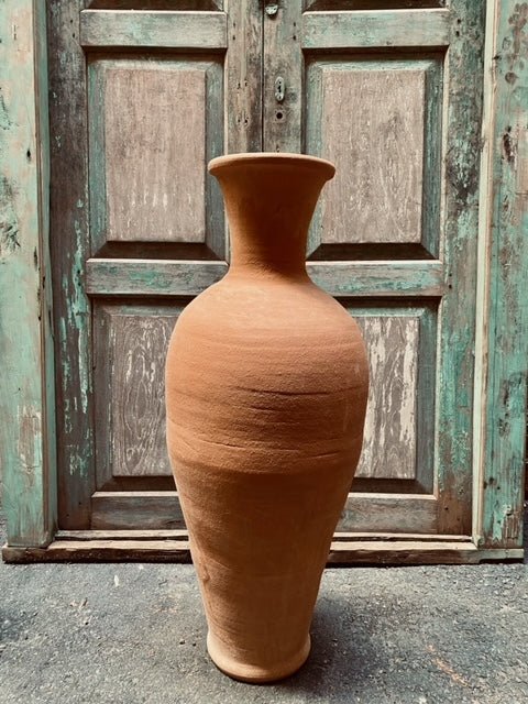 TERRACOTTA EXTRA LARGE VASES living-furniture Pepin Boho collab SIZE E: 42'' x 10''D top opening x 50''  