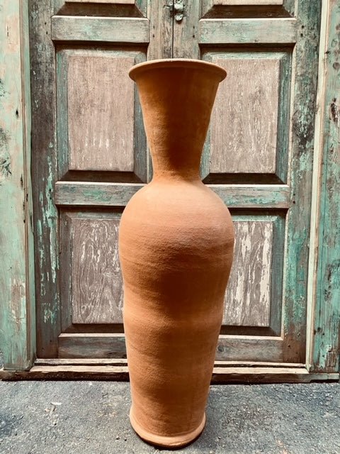 TERRACOTTA EXTRA LARGE VASES living-furniture Pepin Boho collab SIZE F: 48'' x 12''D top opening x 50 1/2''  