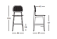 TITUS COUNTER STOOL NATURAL - VINCENT SHEPPARD chair vincent Sheppard