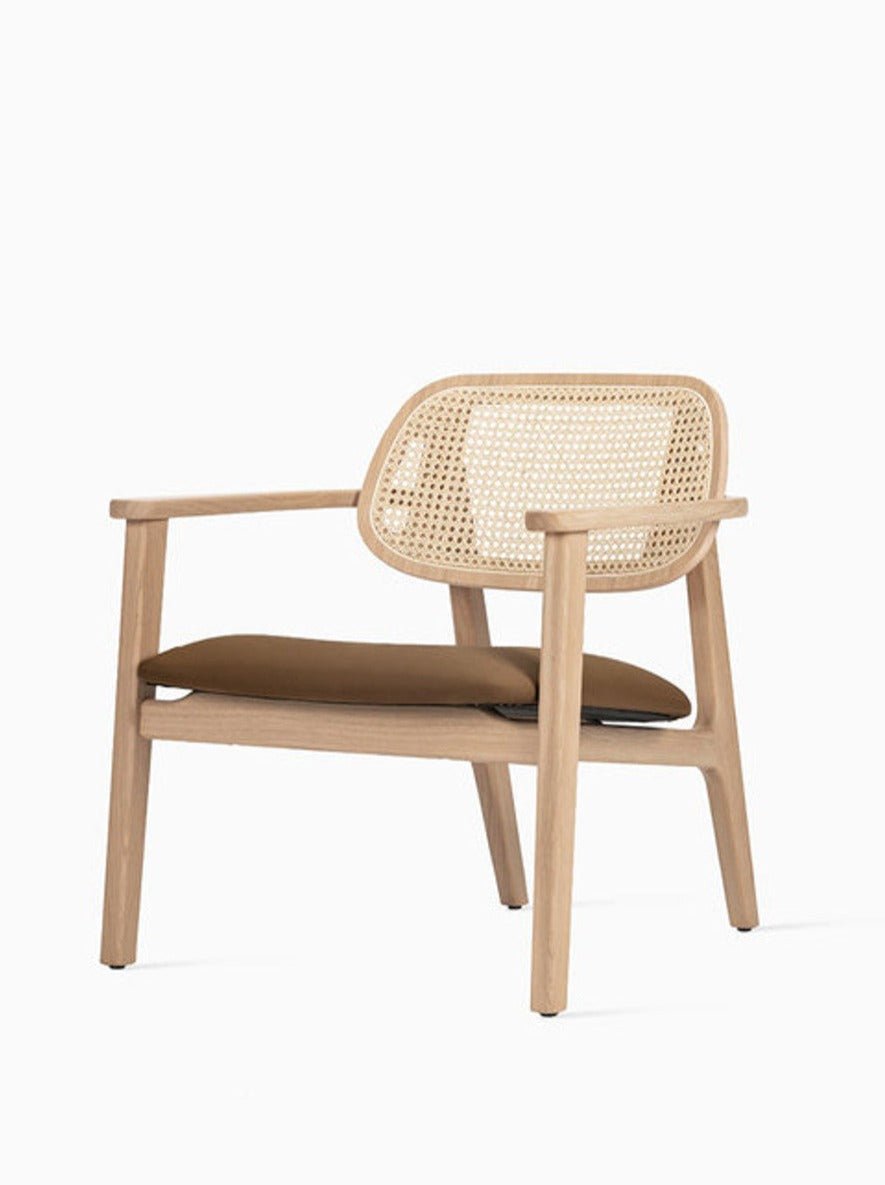 TITUS LOUNGE CHAIR - VINCENT SHEPPARD chair vincent Sheppard Natural oak / Chestnut faux leather  