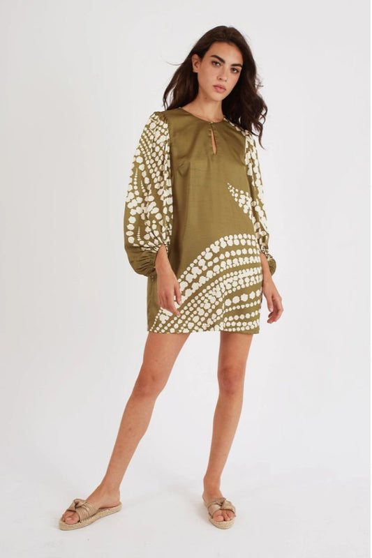 TRAFFIC PEOPLE - a Dress In Printed in olive women-accessories TRAFFIC PEOPLE   