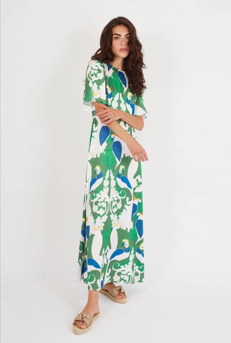 TRAFFIC PEOPLE - The Odes Rene Dress In Printed in Peroquet women-accessories TRAFFIC PEOPLE   