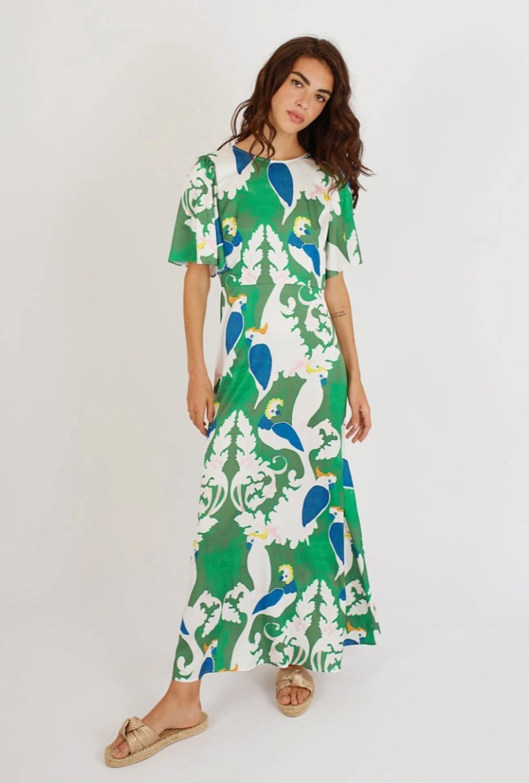 TRAFFIC PEOPLE - The Odes Rene Dress In Printed in Peroquet women-accessories TRAFFIC PEOPLE   