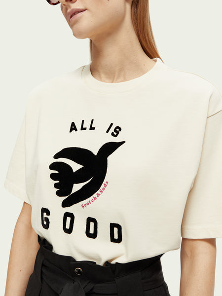 SCOTCH & SODA - T-shirt bio graphique coupe ample