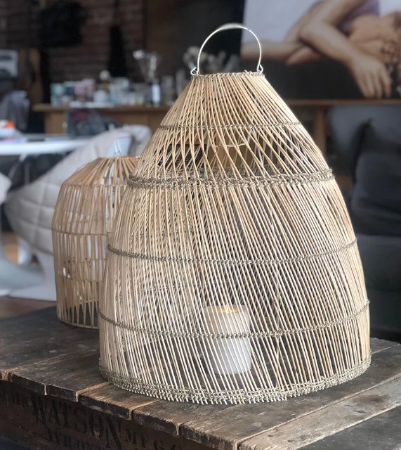 TULUM WICKER BASKET LAMP SHADE living-furniture PepinShop 10.5" D x 12" H (26x30.5cm)  