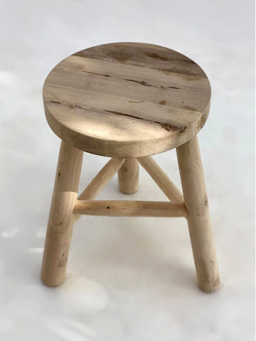 WALNUT EUCALYPTUS FARMER STOOL - SIDE TABLE living-furniture Pepin Boho collab   