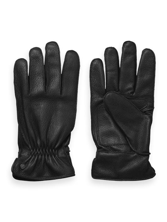 Water-Resistant Leather Gloves Apparel & Accessories Scotch & Soda L Black 