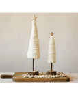 Wool Christmas Tree With Star And Wood Base 18"H Gift Ideas Creative Coop