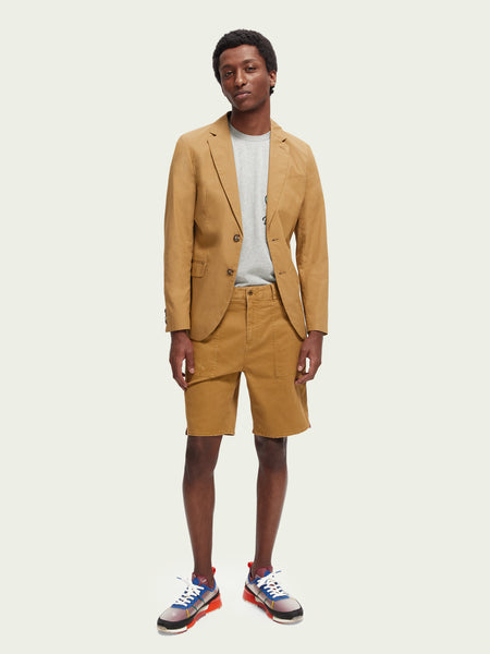 Scotch & Soda - Blazer en popeline à boutonnage simple