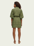 SCOTCH & SODA - Mini-robe en broderie anglaise à manches bouffantes
