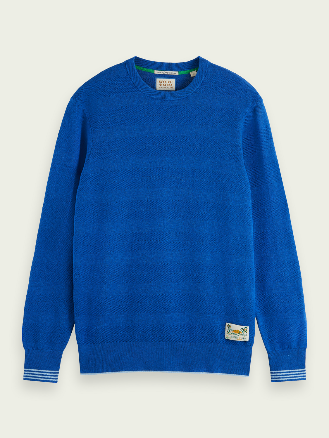 SCOTCH & SODA - Sweat ras du cou en lin mélangé