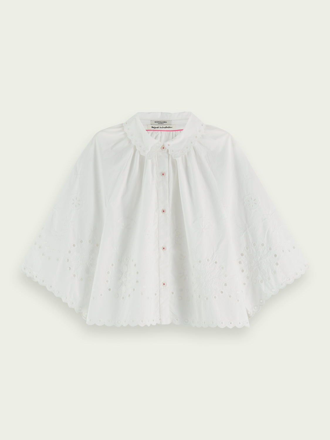 SCOTCH & SODA - Broderie anglaise crop top