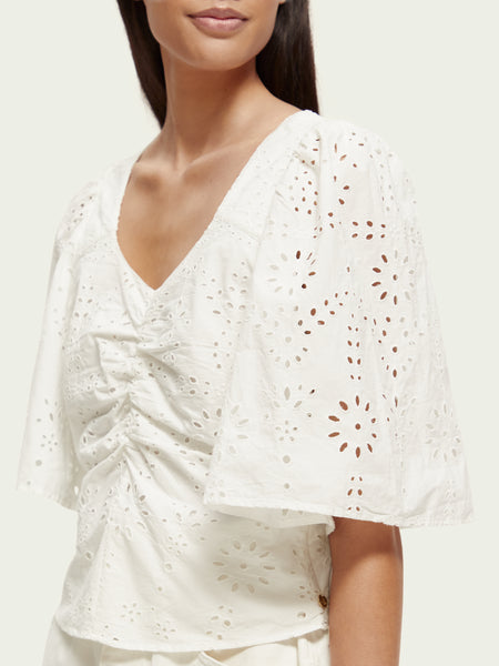 SCOTCH & SODA - Top manches volantées en coton bio