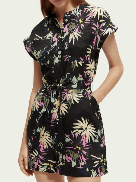 SCOTCH & SODA - Combi-short en lin imprimé