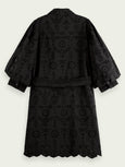SCOTCH & SODA - Mini-robe en broderie anglaise à manches bouffantes
