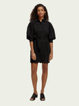 SCOTCH & SODA - Mini-robe en broderie anglaise à manches bouffantes