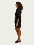 SCOTCH & SODA - Mini-robe en broderie anglaise à manches bouffantes
