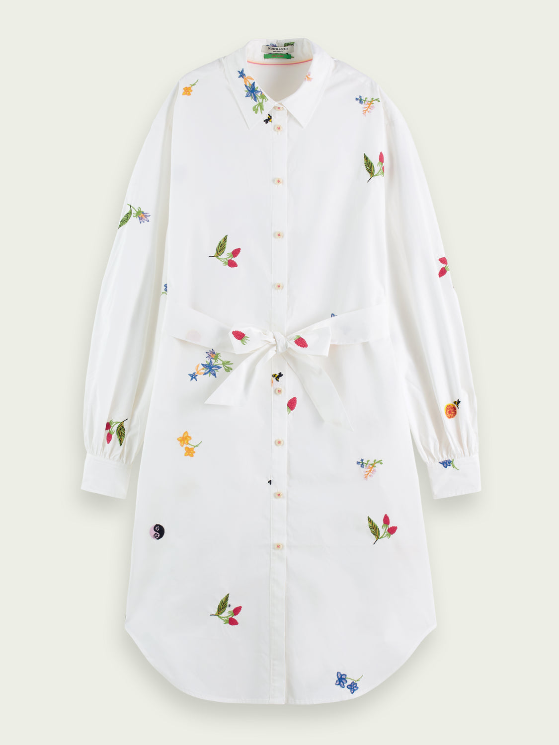 SCOTCH & SODA - ROBE CHEMISE MIDI BRODÉE