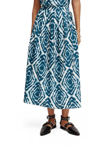 174972-Tie-dye printed midi skirt