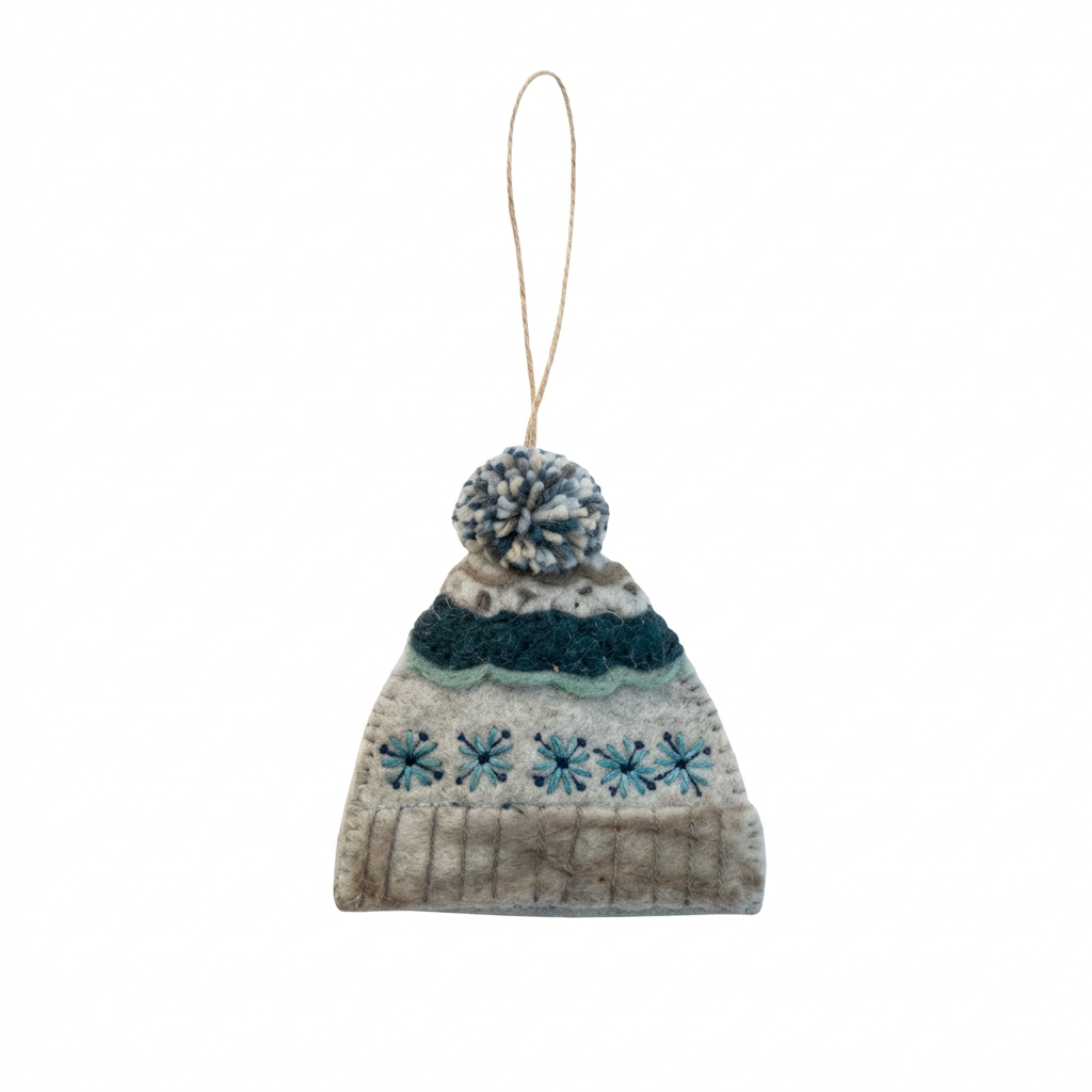 Handmade Wool Felt Hat Shaped Ornament- XS9600D Christmas Decoration Creative Coop