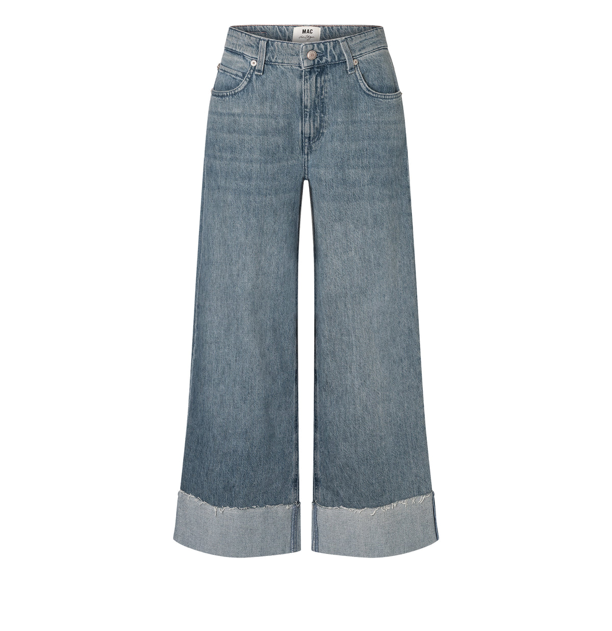 NEVADA superwide; Rigid Cool Woman MAC JEANS Basic Bleached Blue 32