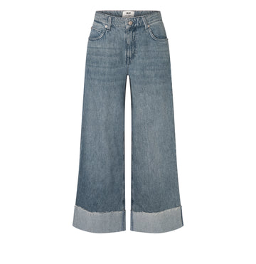 NEVADA superwide; Rigid Cool Woman MAC JEANS Basic Bleached Blue 32
