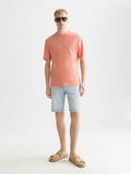 3 Crosses Cotton-Linen Regular-Fit T-Shirt Men T-Shirts Scotch Soda Homme Canyon Clay XXL