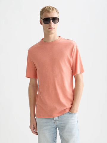 3 Crosses Cotton-Linen Regular-Fit T-Shirt Men T-Shirts Scotch Soda Homme