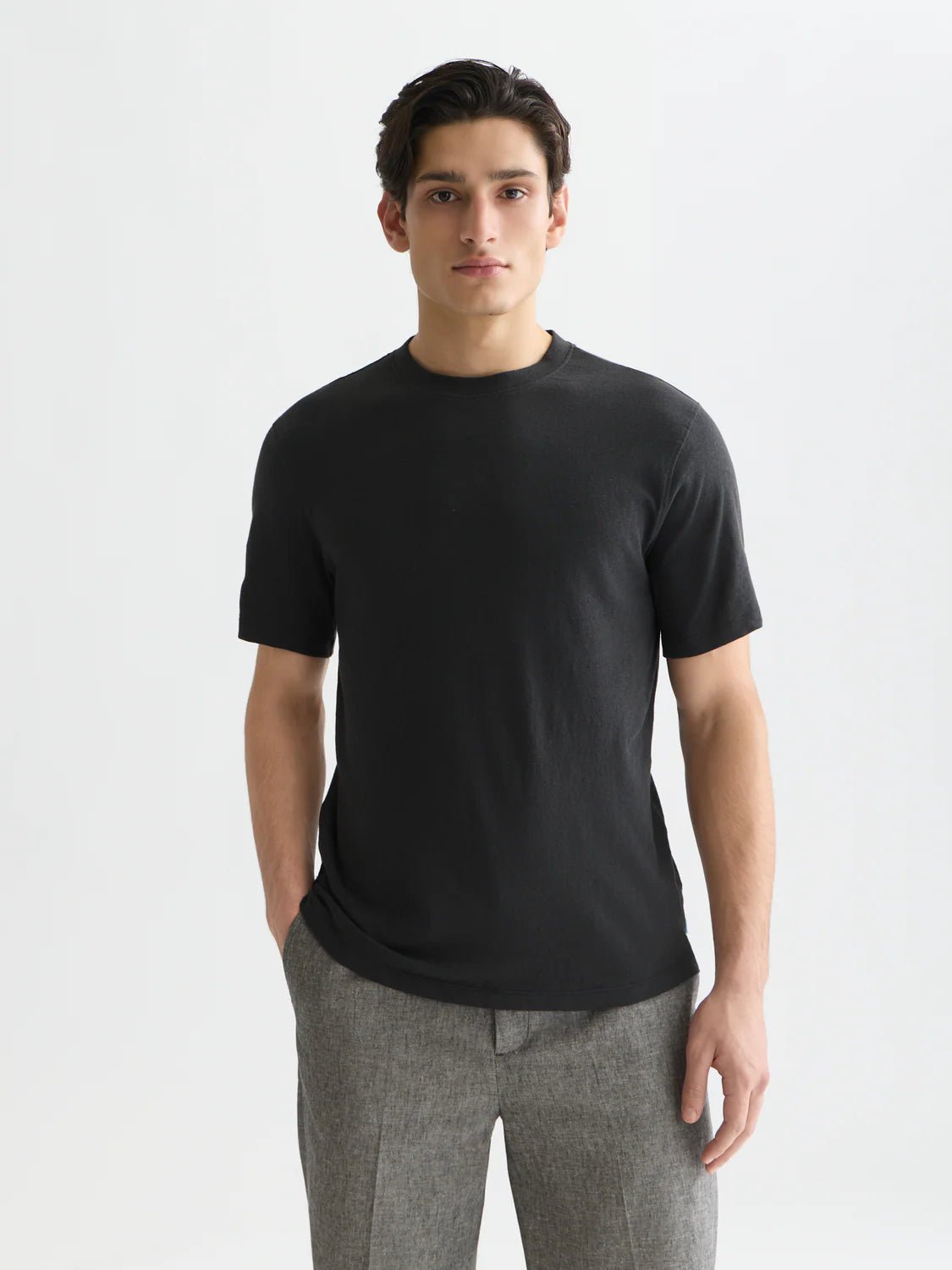 3 Crosses Cotton-Linen Regular-Fit T-Shirt Men T-Shirts Scotch Soda Homme METEORITE XL