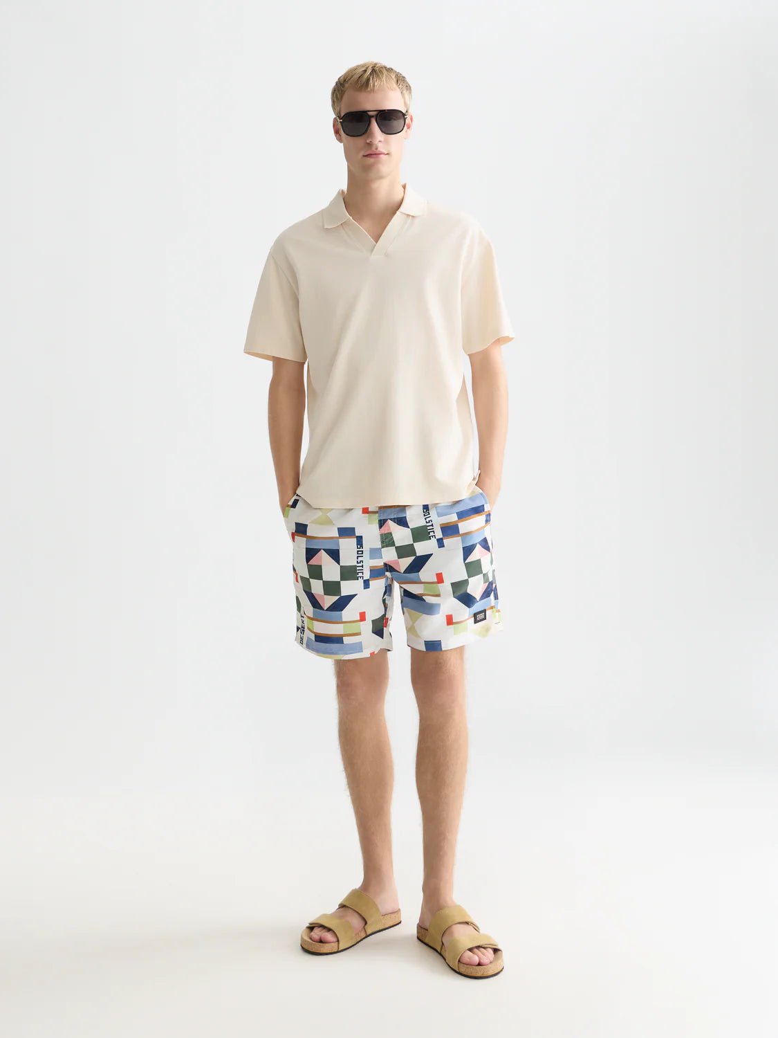 3 Crosses Pique Relaxed-Fit Garment-Dyed Polo Men Polos Scotch Soda Homme Eggnog S