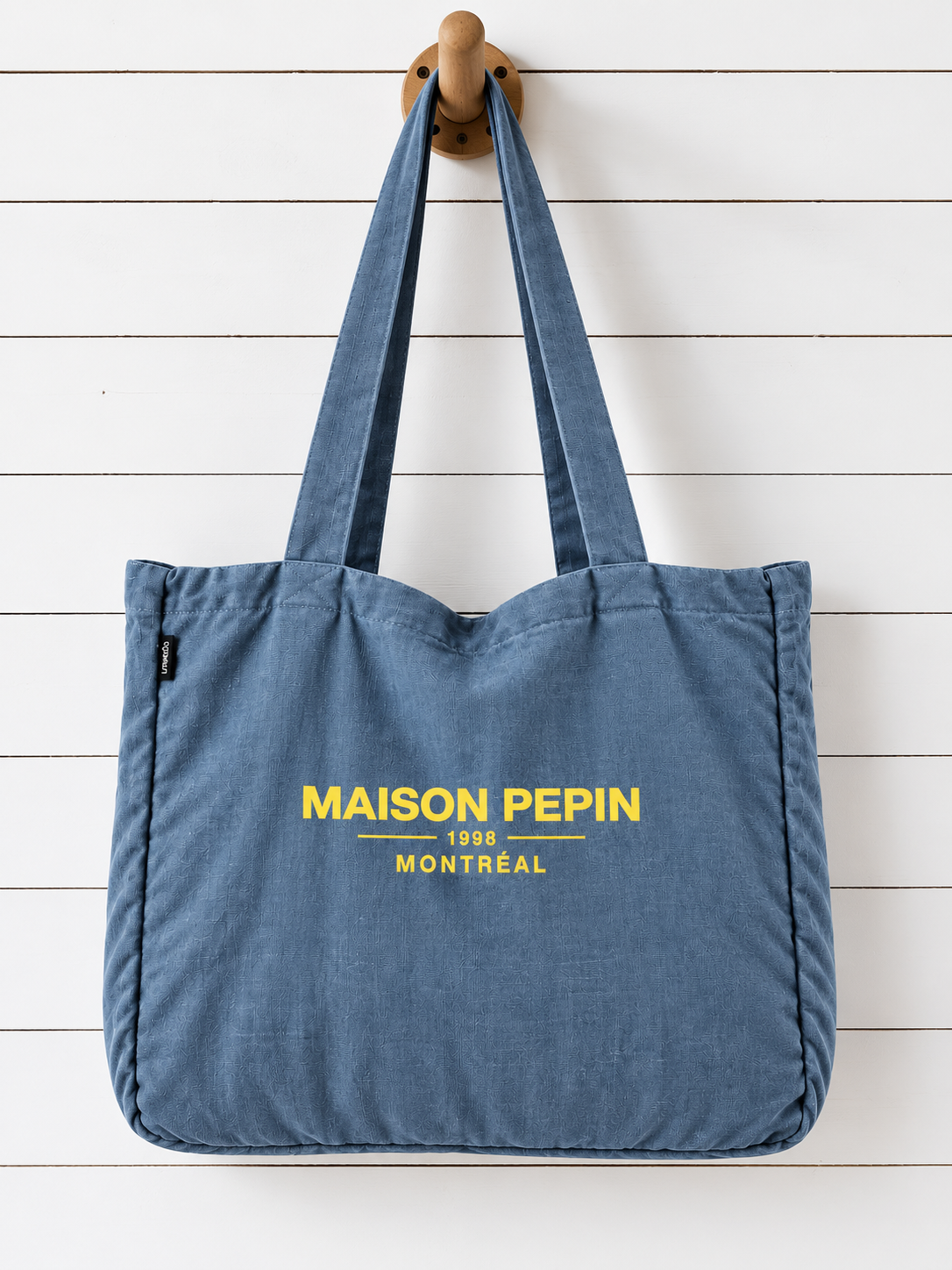 CABA EN LIN BLUE MAISON PEPIN CABAS SAC maison pepin