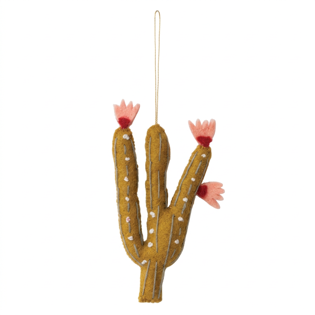 Handmade Wool Felt Cactus-XT0636A Christmas Decoration Creative Coop