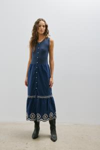 TATUM DRESS Melissa Nepton Navy XS
