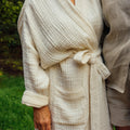 6-8842 Crinkle Linen/Cotton Robe Indaba trading co