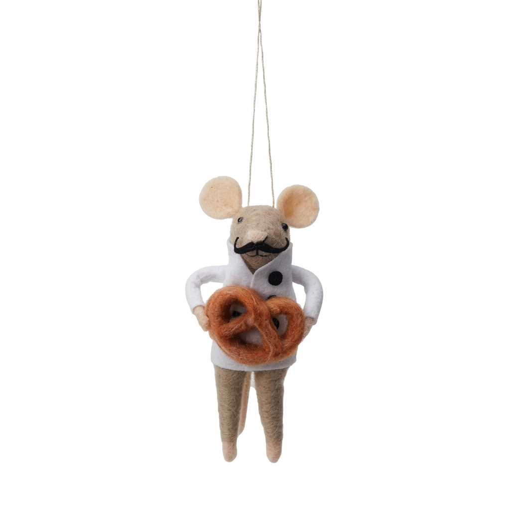 Wool Felt Mouse Gourmand Ornament XS9801C