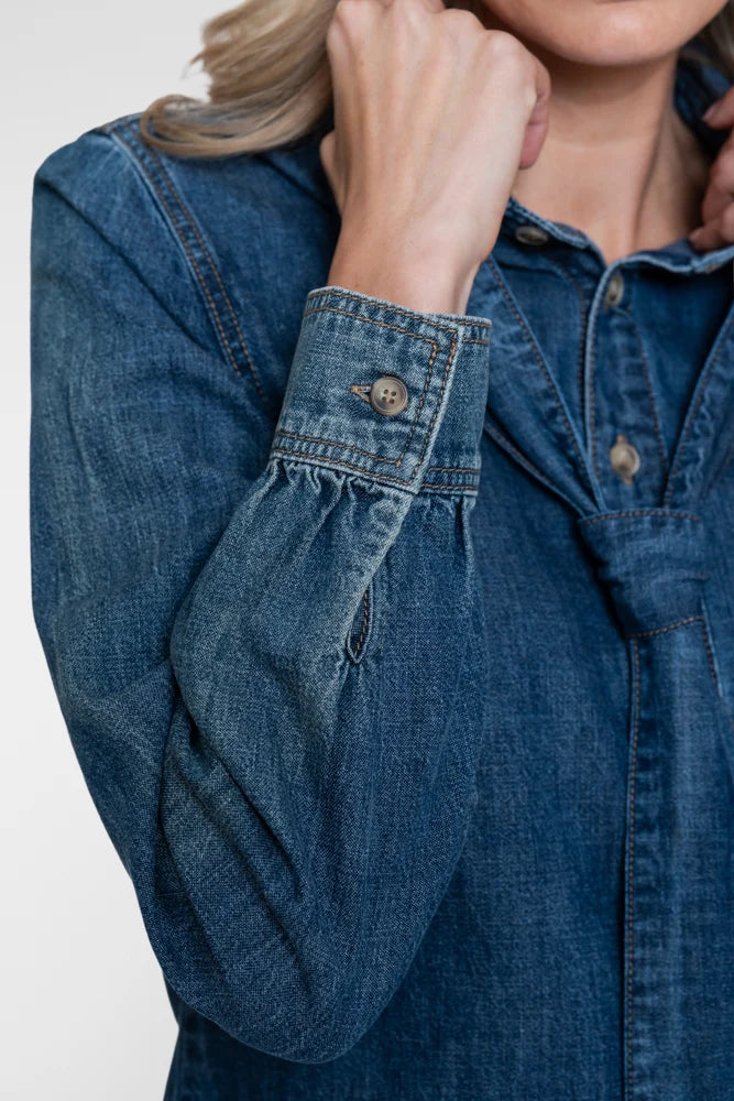 GEISHA Denim Shirt with Tie Belt Woman GEISHA