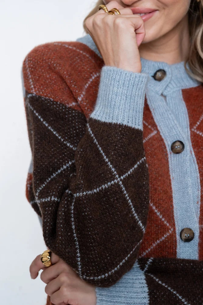 GEISHA Argyle Cardigan Woman GEISHA